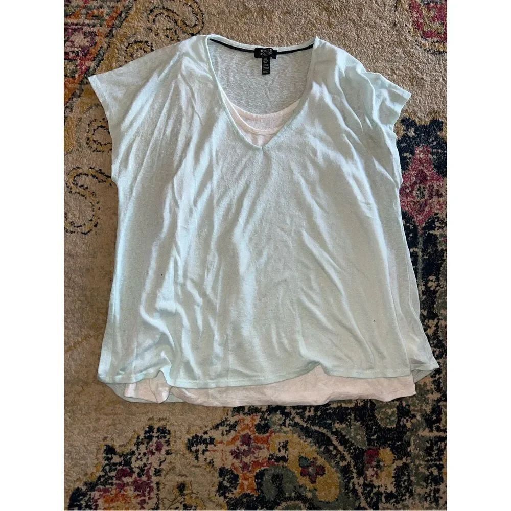 Jones New York V Neck Top (L)